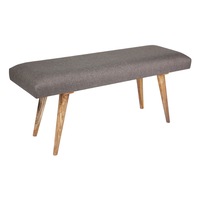 Celeste Grey Upholstered Bench Seat Dinning Living Bedroom Hallway Entryway