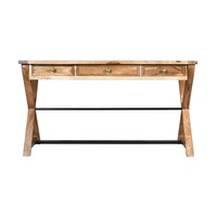 Classic Modern 3 Drawer Study Home Office Desk Writing Computer Laptop Table