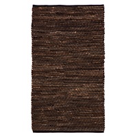 Jute Rug, Black and Natural Floor Rug, Modern Natural Fibre Area Rug Ibis Black