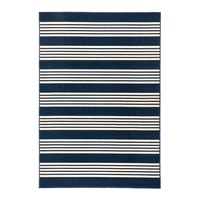 Oudoor Rug Modern Striped Floor Rug Mariona Blue Area Rug Patio Porch Terrace - Weatherproof Rug, Recycled Plastic, Sustainable, Eco Friendly UV Resistant, Durable Outdoor, Patio Rug, Fade Resistant