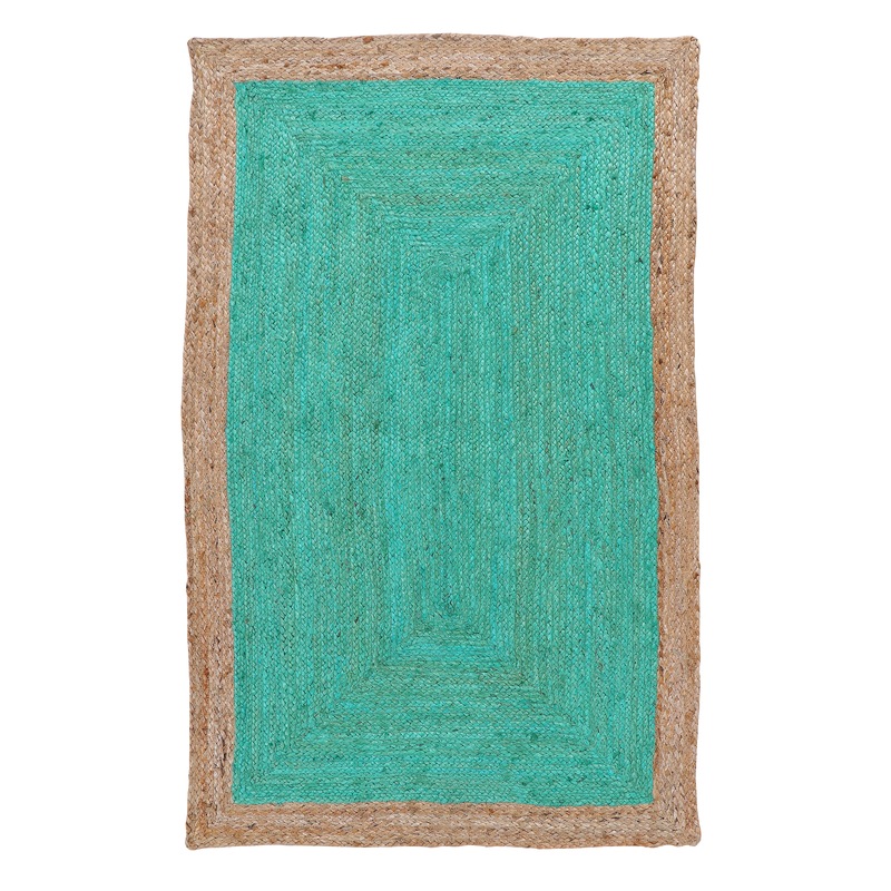 Buy Phoenix Sea Green Natural Fibre Jute Rug, Floor Rug, Area Rug MyDeal