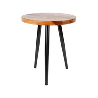 Roma Wooden Round Side Table Modern Living Room, Bedroom Furniture 40 CM