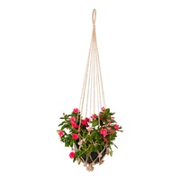 Sika with Rust Red Beads (set of 4) Plant Hanger