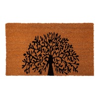 Tree Of Life PVC Backed Coir Doormat - Entry Mat, Welcome Mat, Door mat, Non Slip, Anti Slip, Front Door, Waterproof, Durable