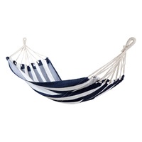 Verano Blue and White Double Stripes 100% Cotton Hammock