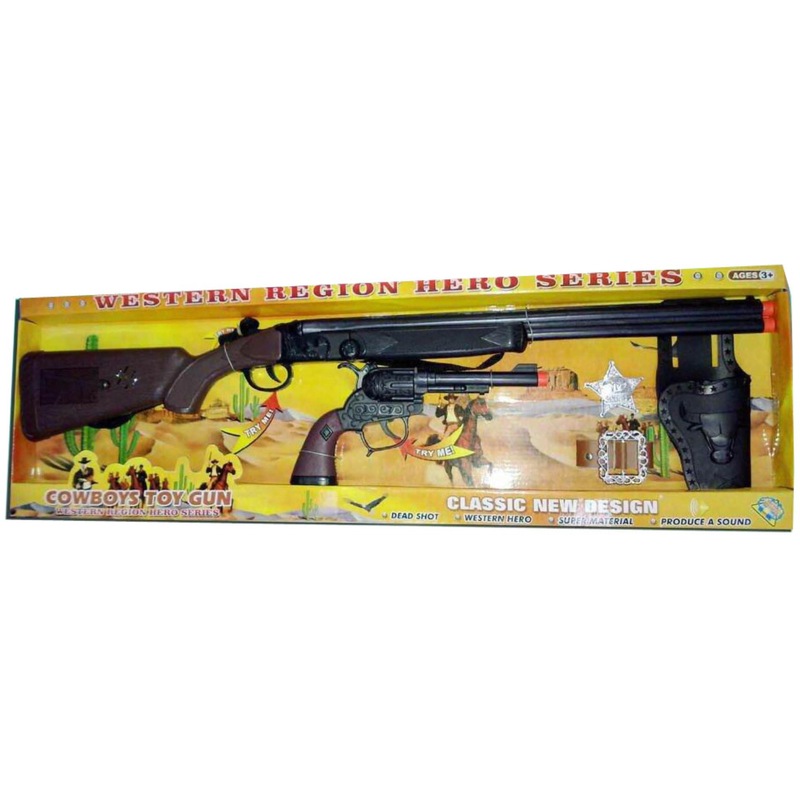 Buy Battery Operated Cowboy Rifle & Pistol Set MyDeal