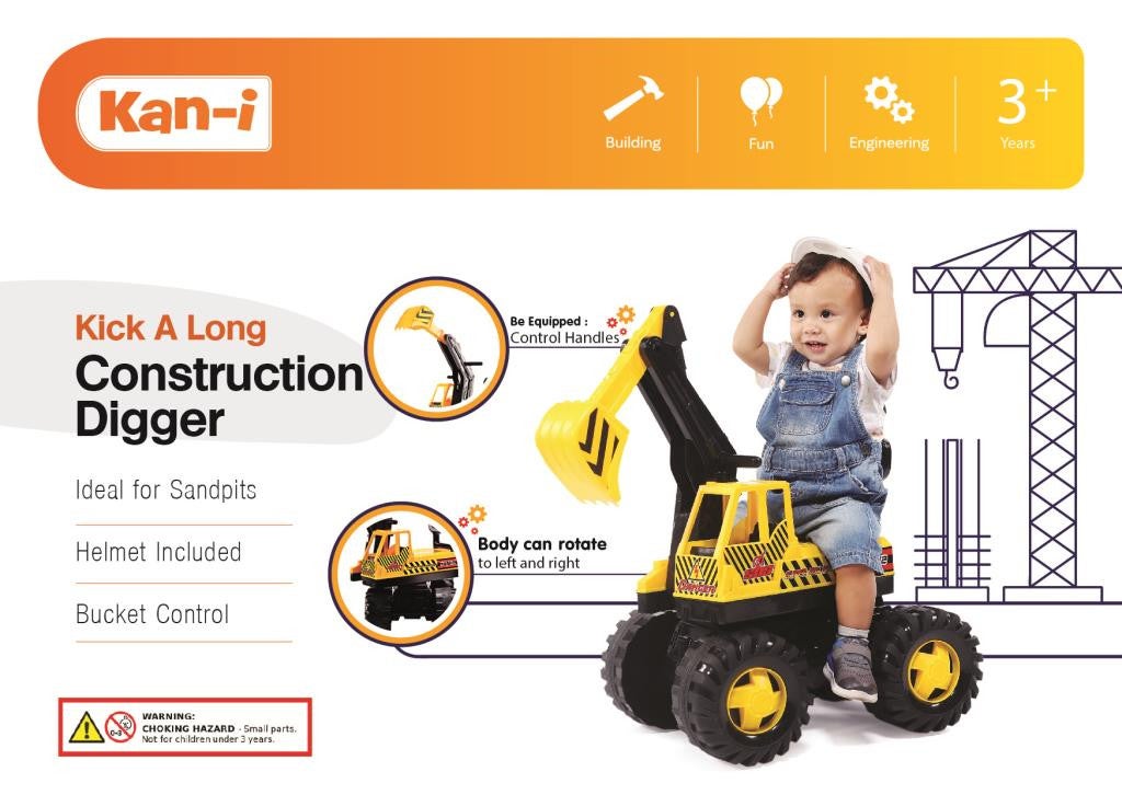 Kan-i Ride-On Construction Digger