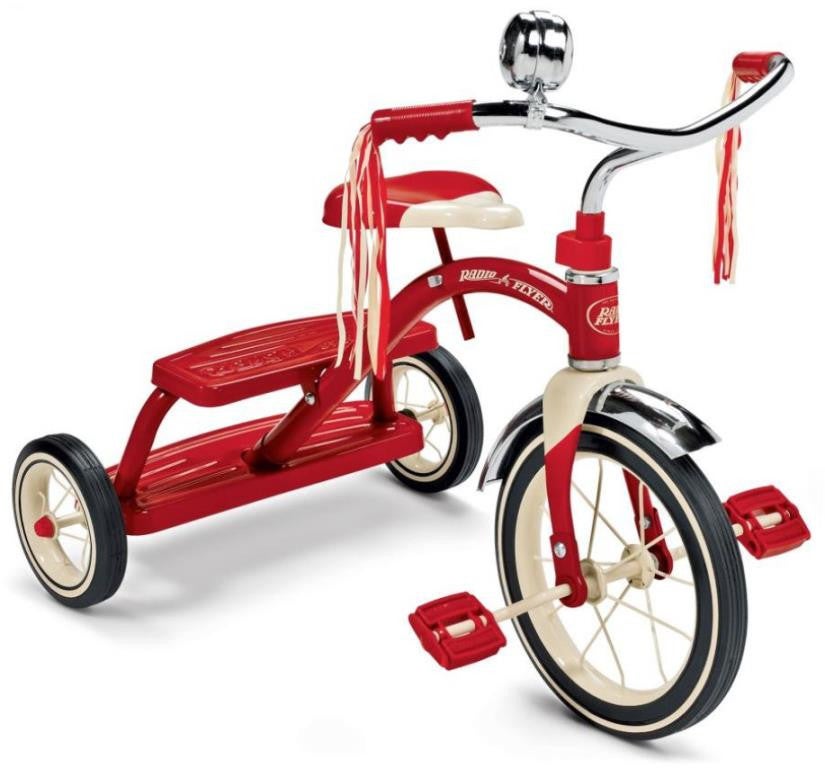 Radio Flyer Classic Red 12'' Tricycle Dual Deck