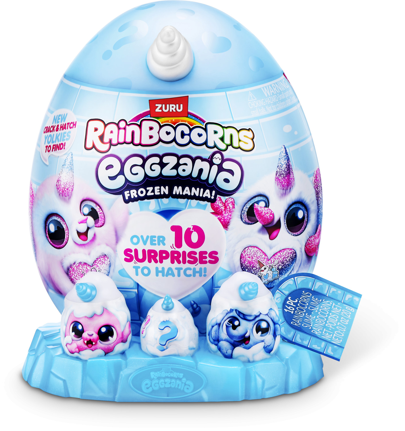 Rainbocorns Eggzania Frozencorn Mania di ZURU, peluche da collezione per bambine dai 3 anni in su (ARCTICUS Rainbocorns Eggzania Frozencorn Mania di ZURU, peluche da collezione per bambine dai 3 anni in su (ARCTICUS