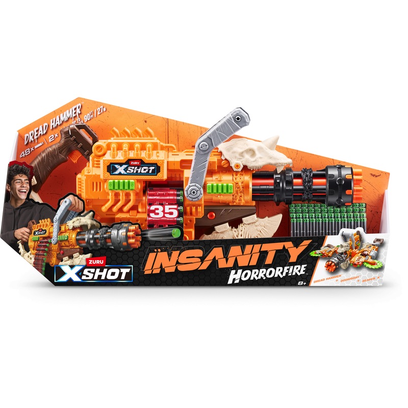 Buy Zuru Xshot Horror Fire - Dread Hammer With 48 Darts - MyDeal