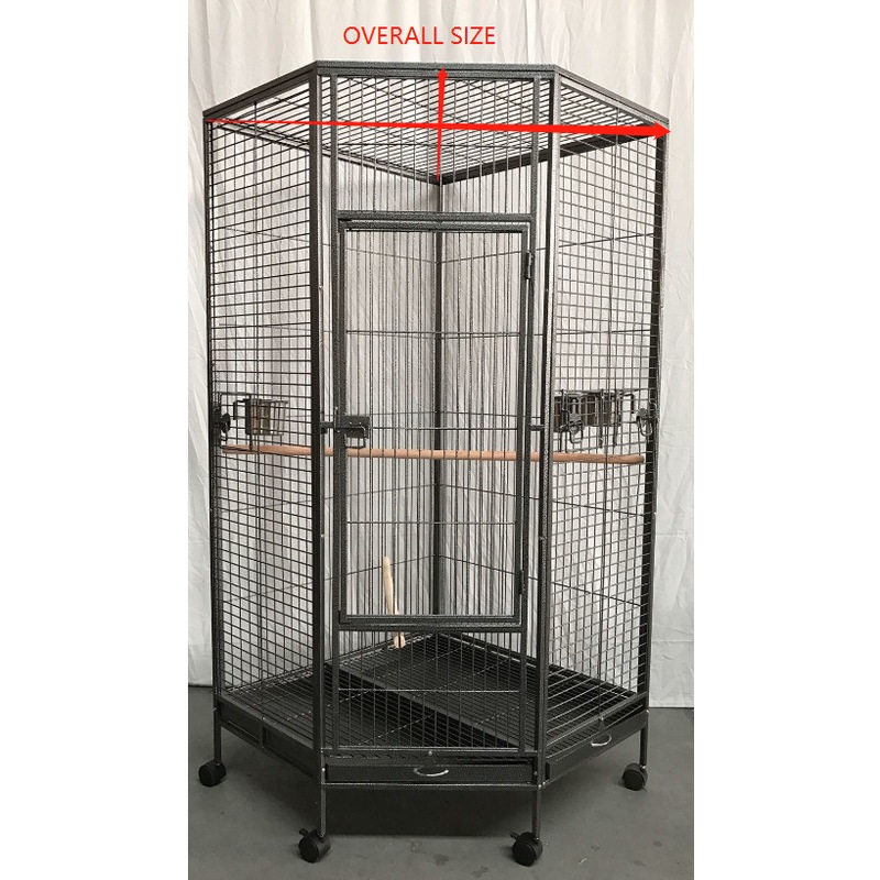 Buy 162cm Large Corner Bird Cage Pet Parrot Aviary Perch Castor Wheel