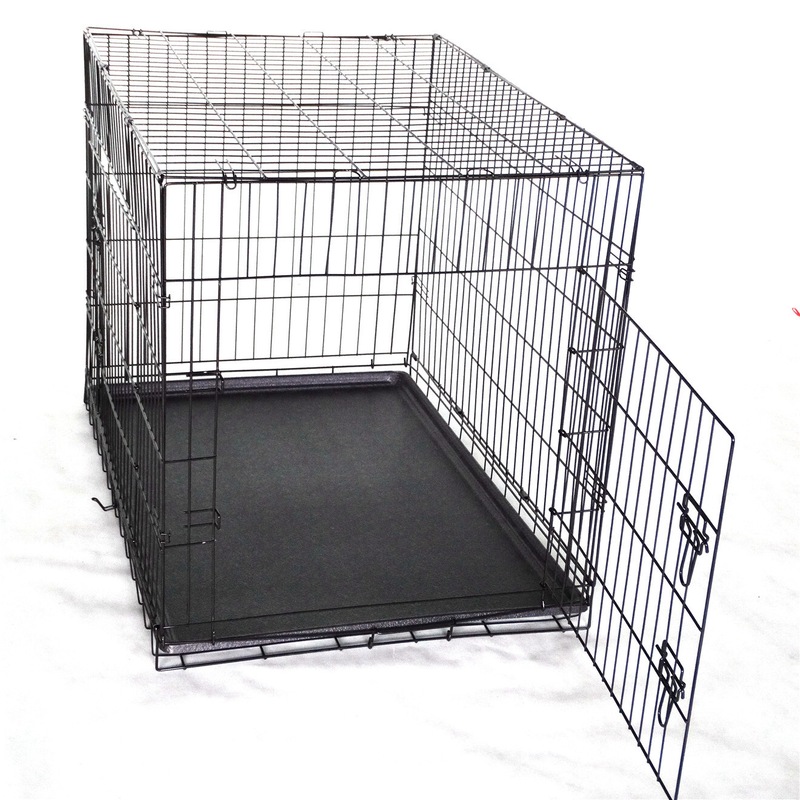 24' Collapsible Metal Dog Puppy Crate Puppy Cage Cat Rabbit Carrier