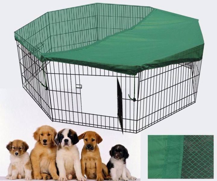 YES4PETS 24' Dog Rabbit Playpen Exercise Puppy Enclosure Fence With Cover