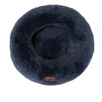 YES4PETS Large Round Calming Plush Cat Dog Bed Large Comfy Puppy Fluffy 70x70x21cm