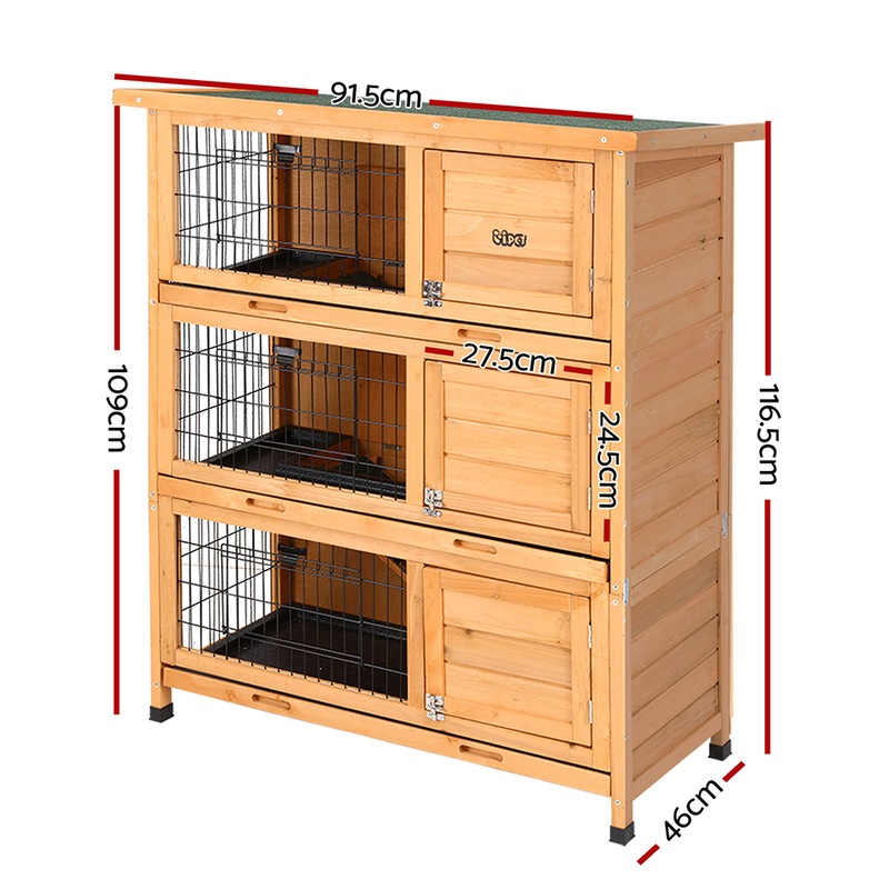 Buy Rabbit Hutch Hutches Large Metal Run Wooden Cage Waterproof Outdoor ...