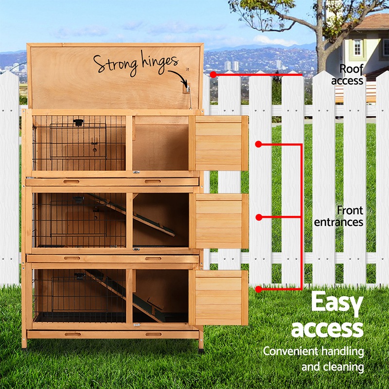Buy Rabbit Hutch Hutches Large Metal Run Wooden Cage Waterproof Outdoor