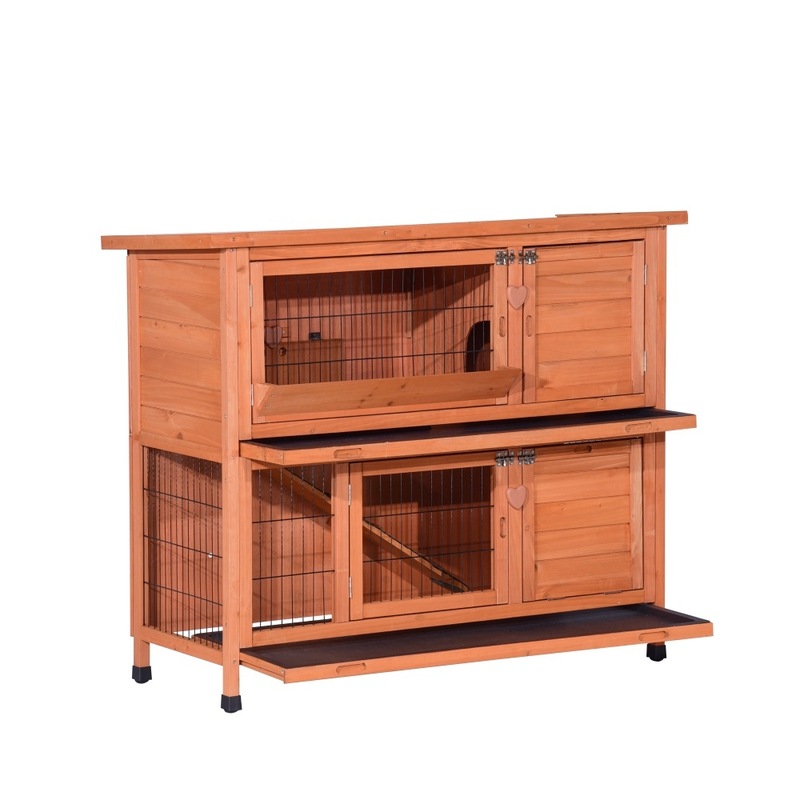 Buy XL Double Storey Rabbit Hutch Guinea Pig Cage , Ferret cage W Pull Out Tray MyDeal