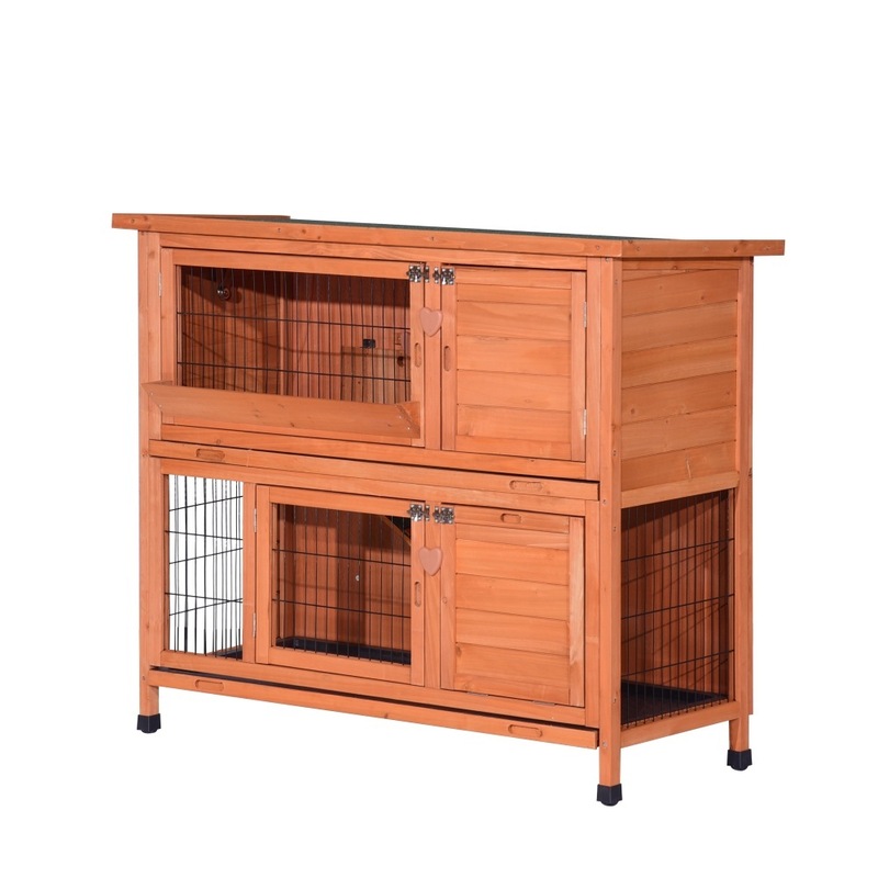 Buy XL Double Storey Rabbit Hutch Guinea Pig Cage , Ferret cage W Pull Out Tray MyDeal