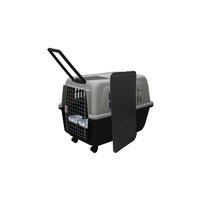 YES4PETS XL Plastic Kennels Pet Carrier Dog Cat Cage Crate With Handle and Removable Wheel