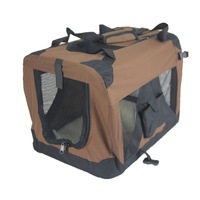 YES4PETS XL Portable Foldable Soft Dog Cat Crate-Brown