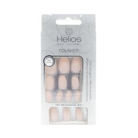 POLISHED ARTIFICIAL NAILS - COFFIN NUDE MATTE 24PC