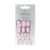 POLISHED ARTIFICIAL NAILS - COFFIN PALE PINK GLOSS 24PC