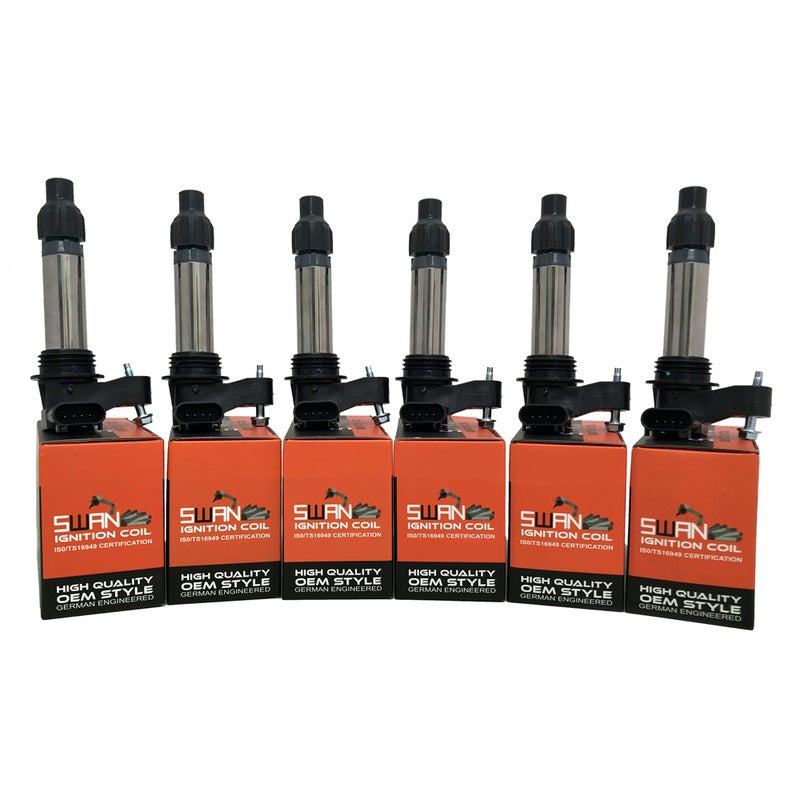 Pack of 6 SWAN Ignition Coils & NGK Spark Plugs: Holden Berlina (VE)