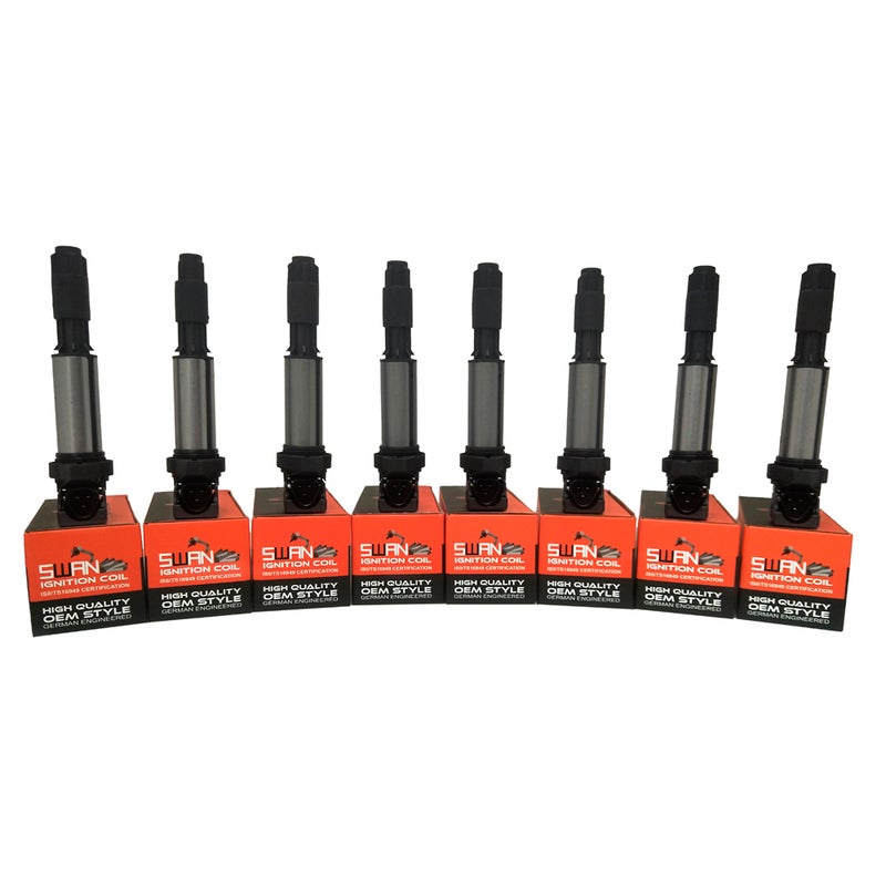 Pack of 8 - SWAN Ignition Coil for BMW X5 (4.4L / 4.8L)