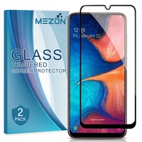 [2 Pack] Full Coverage Samsung Galaxy A50 Tempered Glass Crystal Clear Premium 9H HD Screen Protector by MEZON (A50, 9H Full)