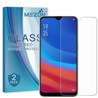 [2 Pack] OPPO AX5s Tempered Glass 9H HD Crystal Clear Premium Screen Protector by MEZON – Case Friendly, Shock Absorption (AX5s, 9H)