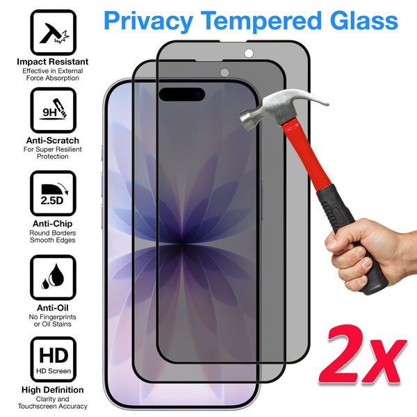 Buy [2 Pack] Privacy AntiSpy Full Coverage Apple iPhone 17 (6.3