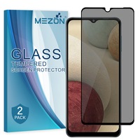 [2 Pack] Privacy Anti-Spy Full Coverage Samsung Galaxy A12 Tempered Glass Premium 9H HD Screen Protectors by MEZON (Galaxy A12, Privacy) – FREE EXPRESS