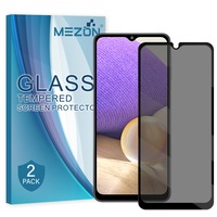 [2 Pack] Privacy Anti-Spy Full Coverage Samsung Galaxy A32 5G Tempered Glass Premium 9H HD Screen Protectors by MEZON (Galaxy A32 5G, Privacy)