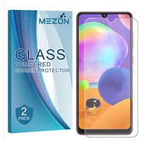 [2 Pack] Samsung Galaxy A31 Tempered Glass Crystal Clear Premium 9H HD Screen Protector by MEZON – Case Friendly, Shock Absorption (A31, 9H) – FREE EXPRESS