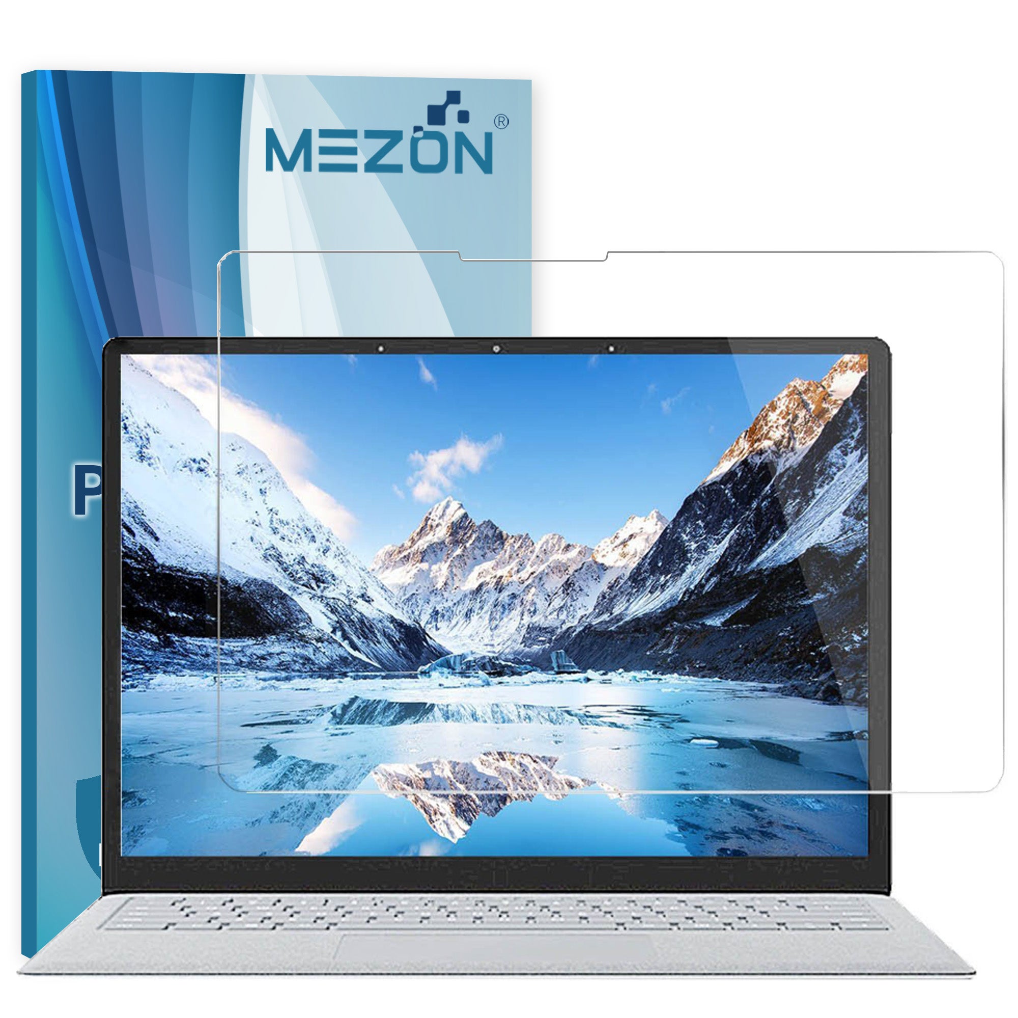 [3 Pack] Microsoft Surface Laptop 2 (13.5") Ultra Clear Film Screen Protector by MEZON – Case and Surface Pen Friendly, Shock Absorption