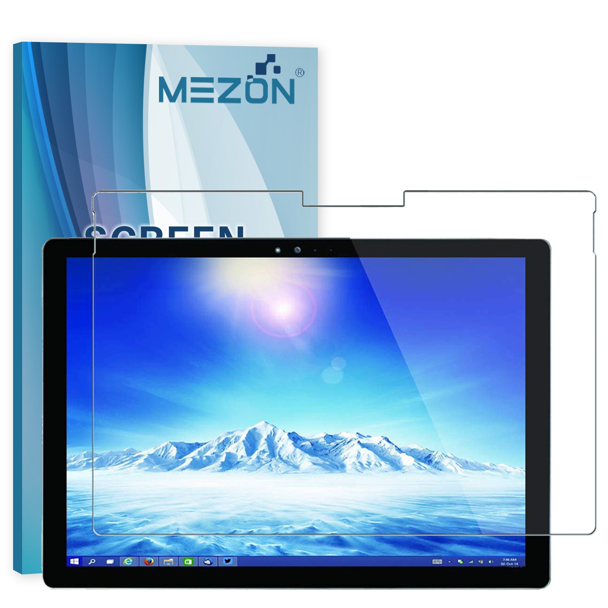 [3 Pack] Microsoft Surface Pro 6 (12.3") Anti-Glare Matte Film Screen Protector by MEZON – Case and Surface Pen Friendly, Shock Absorption
