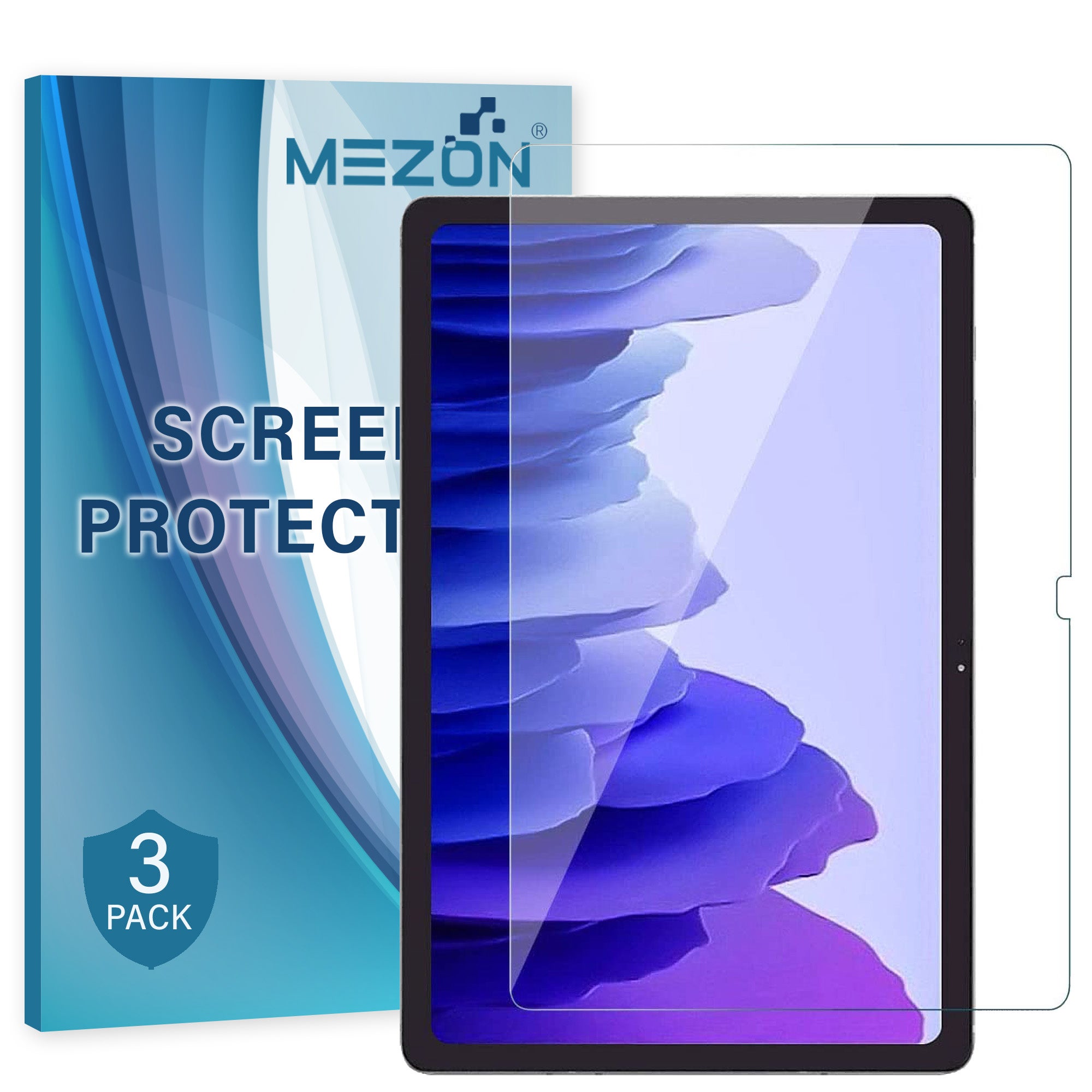 [3 Pack] Samsung Galaxy Tab A7 10.4" Ultra Clear Film Screen Protector by MEZON (SM-T500, T505, Clear)