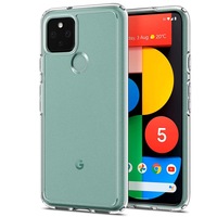 Google Pixel 5 (6.0”) Ultra Slim Premium Crystal Clear TPU Gel Back Case by MEZON – Shock Absorption, Wireless Charging Compatible (Pixel 5, Gel)