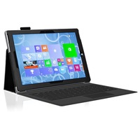 Microsoft Surface Pro 6 / Pro 5 / Pro 4 (12.3") Slim Folio Flip Case by MEZON – Compatible with Type Cover Keyboard – Black