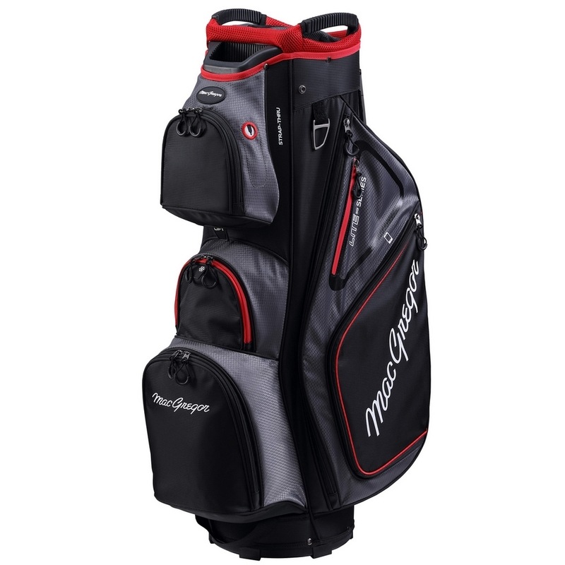 MacGregor Golf VIP Deluxe 14Way Cart Bag, 9.5" Top, Black/Red Buy