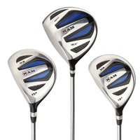 Ram Golf EZ3 Mens Steel Wood Set Lefty - Driver, 3 & 5 Wood -Headcovers Included, Mens Left Hand