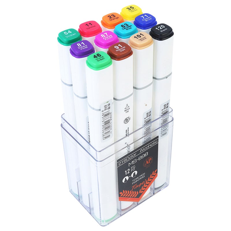 Colour Markers Dual Nibs Alcohol Base Colour Coding Assorted