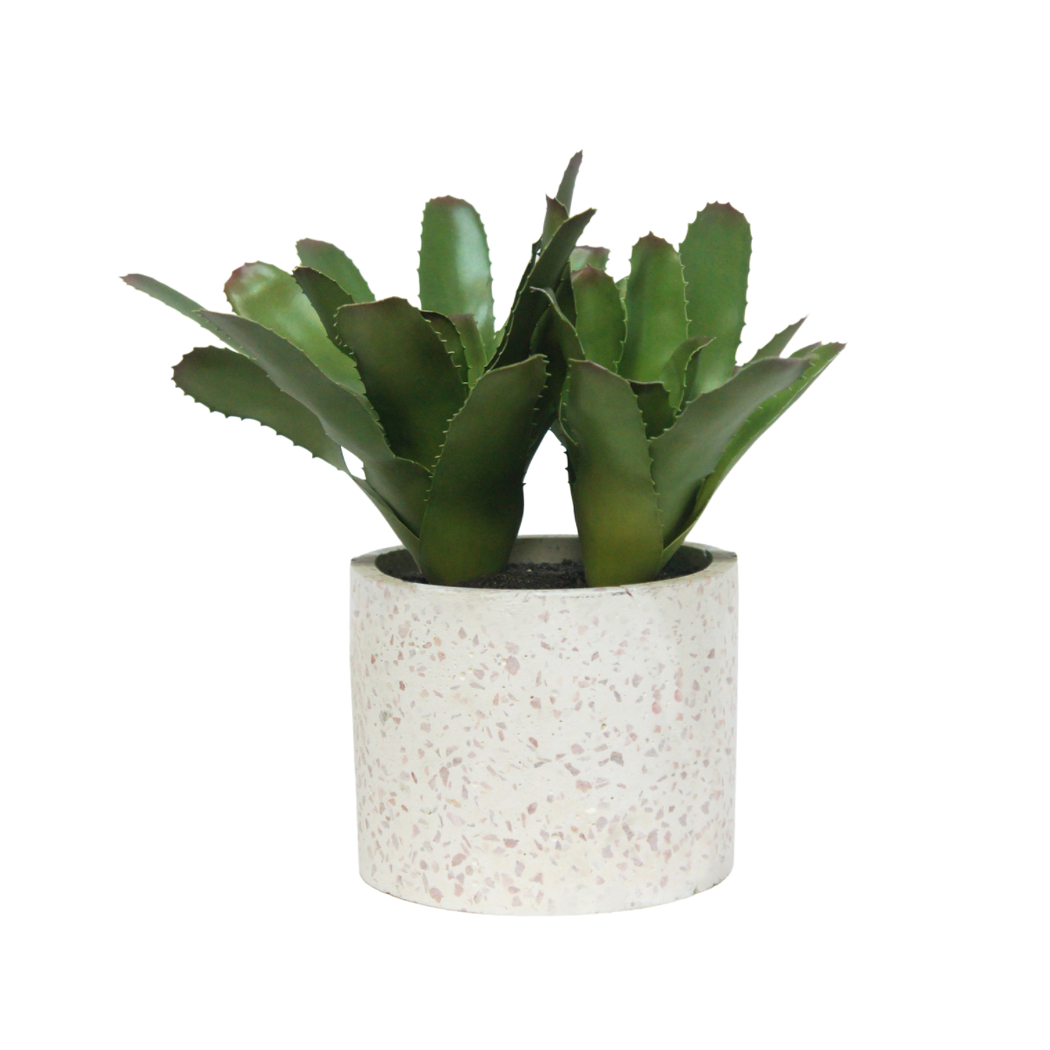 1pce 27x14cm Bromelioideae with Terrazzo Pot Artificial Plant Greenery Great Table Decor