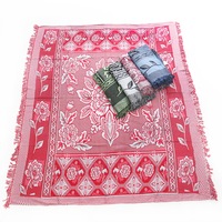 Red Boho Throw Rug, Table Cloth, Picnic, Camping Blanket 180x200cm