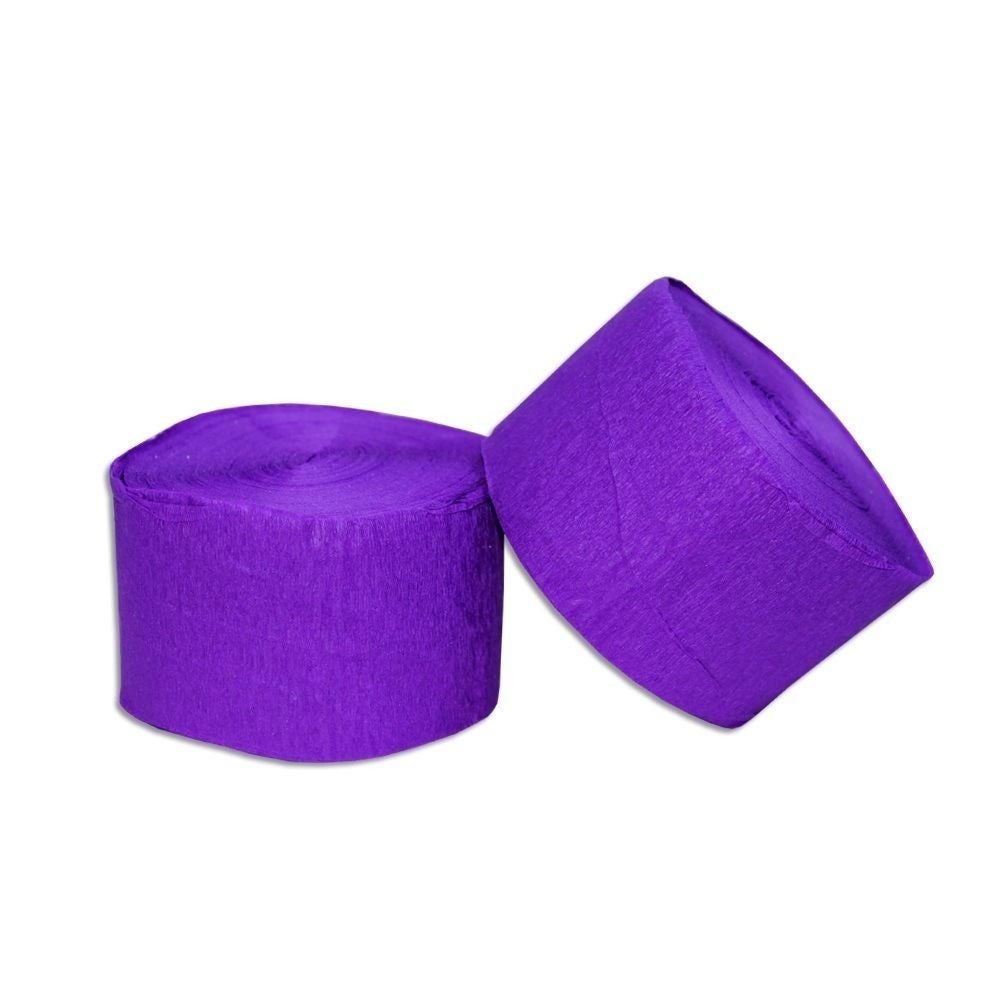 2x Rolls of ASAH Party Crepe Paper Streamers 30m Long 4.5cm Wide