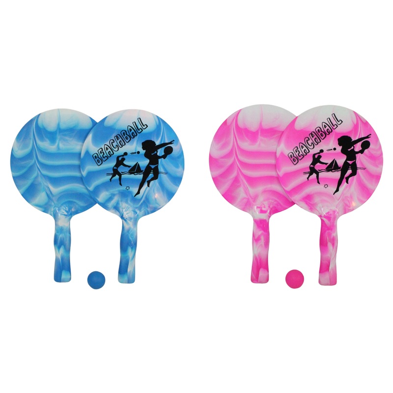 Buy 2pce Bat & Ball Set 38cm Pink & Blue Beach Pool Game Great Fun For