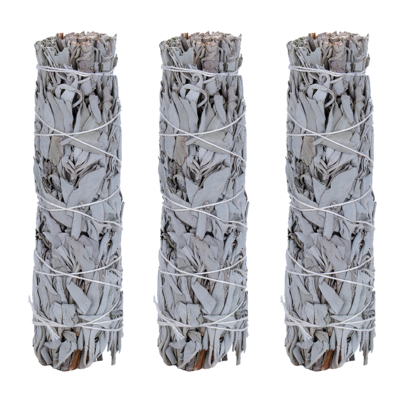 mydeal.com.au | 3pce Pure White Sage Smudge Sticks 18cm Long Smoke Aromatherapy 240g