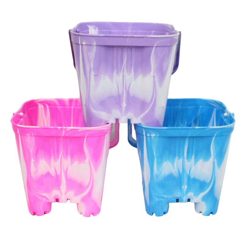 Buy 3pce Beach Sand Castle Buckets Set 14.5cm Square Plastic Toy Great