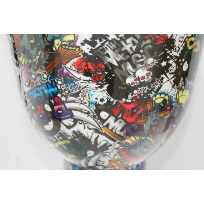 Buy 55cm Bongo Drum Graffiti Art Djembe Vegan Synthetic Skin Polymer Shell  Musical - MyDeal