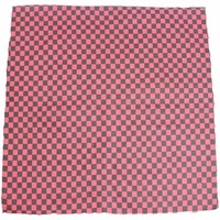 Bandana Checkered Red & Black 1pce 54cm 100% Cotton Head Wrap Scarf